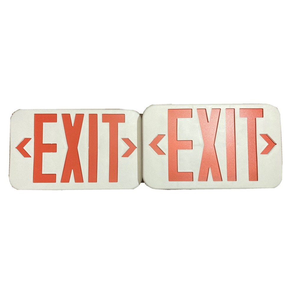 AmazonCommercial LED Emergency Light UL Certified 1-Pack Double Face Exit
